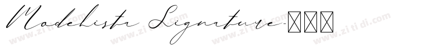 Modelista Signature字体转换